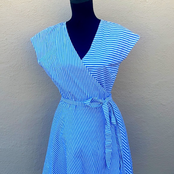 Vineyard Vine Grier Stripe Mix Wrap Wrap Dress - Picture 4 of 9